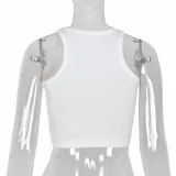 Women sexy patch vest Top