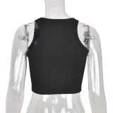 Women sexy patch vest Top