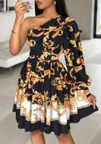 Women Off Shoulder Printed Dress