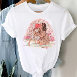 Spring And Summer Casual Loose Short-Sleeved Mother's Day Mom Printed T-Shirt Parent-Child Clothing