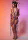 Women's Summer Fashion Style Printed Low Back Slim Float Dress