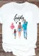 Women's Mother's Day Short-Sleeved T-Shirt Round Neck Printed Top
