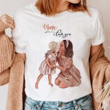 Spring And Summer Casual Loose Short Sleeve Mother's Day Mom Printed T-Shirt Women's Clothing