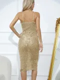 Summer Sexy See-Through Sequined Skirt Slim Fit Party Dress
