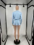 Women's Solid Color Shirt Vest Skirt Three-Piece Set