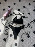 Women Solid Sexy Shell Chain swimwear