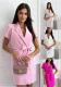Women summer v-neck double-breasted dress