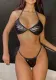 Women Bikini Patchwork Strappy swimwear Two Pieces