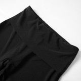 Women Slash Shoulder Top and trousers two-piece set