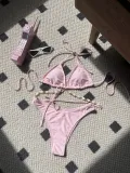 Women Solid Sexy Shell Chain swimwear