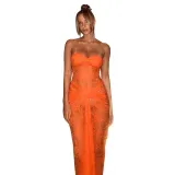Summer Women's Fashionable And Sexy Lace See-Through Bodycon Dress
