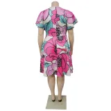 Spring Summer Style African Women's Clothing Chic Career Slim Plus Size Dress