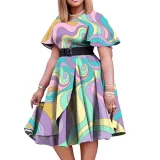 Spring Summer Style African Women's Clothing Chic Career Slim Plus Size Dress