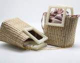 Pearl Straw Bag Cattail Woven Bag Holidays Beach Tote Bag