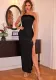 Women Sexy Feather Fishbone Bodycon Dress