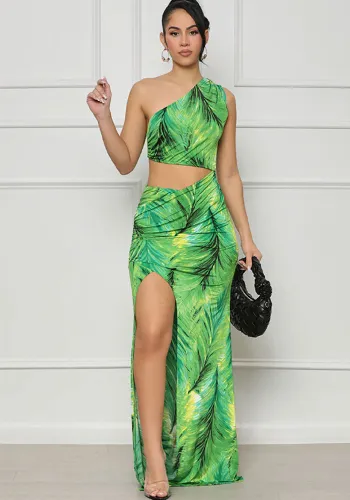 Women Printed Skirt Casual Maxi Dress