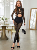 Women Hollow Jumpsuit Hollow Body Stockings Sexy Lingerie