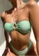 Women Lace-Up Halter Neck Sexy Bikini Swimwear Two Pieces