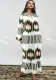 Plus Size Women's Turndown Collar Long Sleeve Slit Casual Dress
