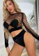 Mesh Long Sleeve Two Piece Lingerie Set