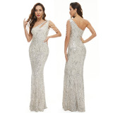 Women's Sequin Evening Dress Party Bridal Dress Luxury Formal Party Gown Bridesmaid Dress