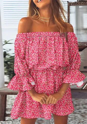 Off Shoulder Floral Dress