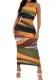 Summer Women's Fashion Printed Strapless Slim Women's Two Piece Skirt Set