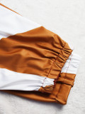 Summer Plus Size Turndown Collar Loose One-Piece Irregular Print Sexy Jumpsuit