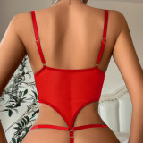 Fashionable Hollow Lingerie Sexy See-Through Mesh Sexy Strap Bodysuit