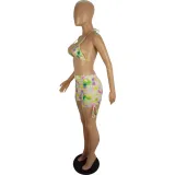 Spring And Summer Women's Sexy Multi-Color Printed Two-Piece Shorts Set