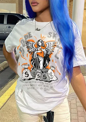 Women Printed Short Sleeve T-Shirt