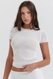 Sexy Mesh Sports Translucent Short-Sleeved Tops