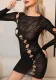 Women's Lingerie Beaded Hollow Out Long Sleeve Sexy Nightdress