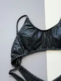 Sexy Black Snake Print One Piece Swimsuit