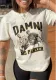 Women's Cartoon Character Print Short Sleeve T-Shirt Shorts Two Piece Set