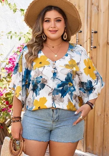 Women printed loose shirt