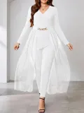 Plus Size Women V neck Jumpsuit