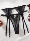 Women embroidered sexy lingerie two-piece set