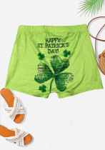 Women Letter Printed Sports Shorts