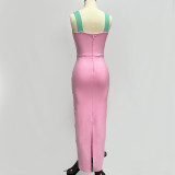 Women Colorblock Maxi Dress