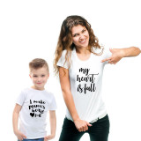 Trendy Mother's Day Father's Day Parent-Child Clothing Summer Mother-Daughter Short-Sleeved T-Shirts Girls Boys Family Clothing