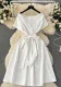 Summer Bow Tie Slim Waist Chic Formal Party Dress