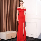 Women Off Shoulder Formal Party Mermaid Dress Evening Gown