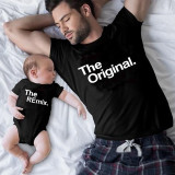 Trendy Mother's Day Father's Day Parent-Child Summer Clothes Family Clothing Round Neck Short-Sleeved T-Shirts