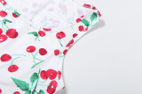Women Sleeveless Printed Crop Top and Drawstring Shorts Two-piece Set