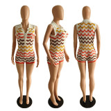 Women's Summer Stripe Knitting Sleeveless Jumpsuit