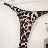 Lace Leopard Print Bra Set Sexy Underwear Lingerie Set