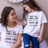 Trendy Mother's Day Father's Day Parent-Child Clothing Summer Mother-Daughter Short-Sleeved T-Shirts Girls Boys Family Clothing
