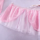 Sexy Lingerie See-Through Mesh Skirt With Halter Neck Chain Gloves Four Piece Set