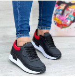 Spring Leather Hole Casual Fashion Shoes Plus Size Color Block Lace Up Shoes